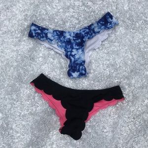 PINK cheeky scalloped bottoms